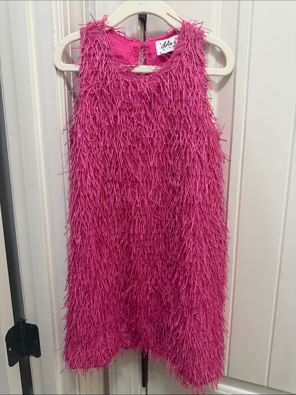 Lola + the Boys Mia Pink Fringe Dress- girls size 6